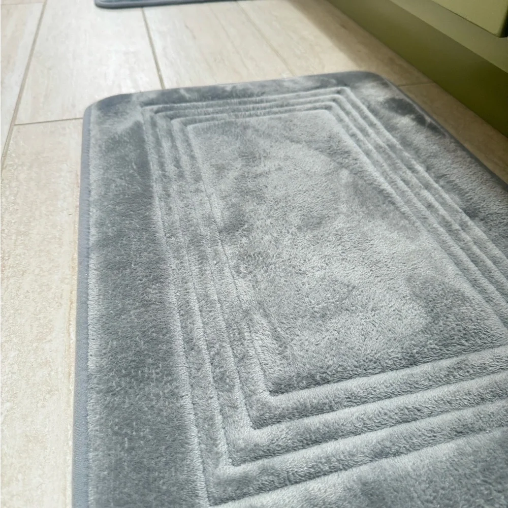 Set of 2 memory foam bath mat